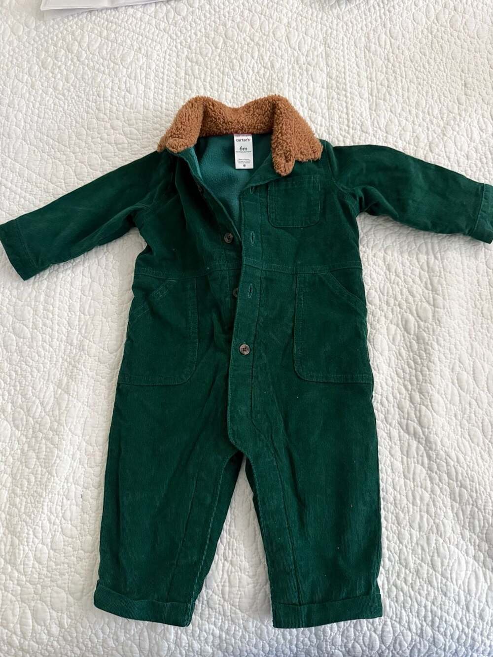 Baby Boy Carter's Corduroy Long Sleeve Jumpsuit,